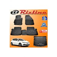 Rizline Toyota Auris 3D Paspas + 3D Bagaj Havuzu HB 2013-2020 Arası Siyah Set