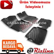 Rizline Volkswagen Caddy 2015 2019 Siyah 3D Havuzlu Paspas