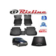 Rizline Volkswagen Caddy 3D Paspas + 3D Bagaj Havuzu 2004-2010 Arası Siyah Set