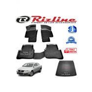 Rizline Volkswagen Passat 3C B6 3D Paspas + 3D Bagaj Havuzu 2005-2010 Arası Siyah Set