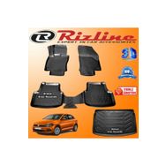 Rizline Volkswagen Polo Hb Siyah 2009-2016 Arası 3D Paspas ve Bagaj Havuzu