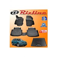 Rizline Volkswagen Tiguan 3D Paspas + 3D Bagaj Havuzu 2016-2020 Arası Siyah Set