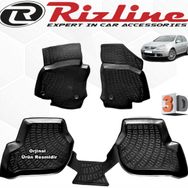 Rizline VW Golf 5 HB 2004 - 2009 Arası Siyah 4 Parça Set 3D Havuzlu Paspas