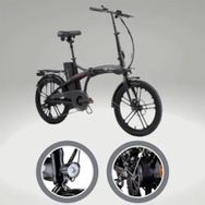 RKS DS10 Pro Alfa Romeo R-1 Siyah Katlanabilir İnce Teker Elektrikli Bisiklet