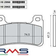 Rms Honda VFR 800 F 2014-2016 Sinter Metal Ön Fren Balata