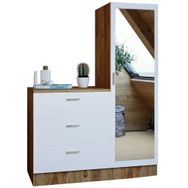 Robin Home Çam-Beyaz Lyana Aynalı Şifonyer Gardırop