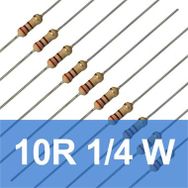Robocombo 10 Adet 10 Ohm 10R 1/4 W Direnç
