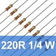 Robocombo 10 Adet 220 Ohm 220R 1/4 W Direnç