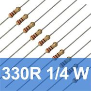 Robocombo 10 Adet 330 Ohm 330R 1/4 W Direnç
