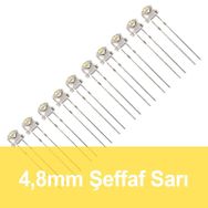 Robocombo 10 Adet 4.8 mm Şeffaf Sarı Mantar Led