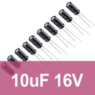 Robocombo 10uF 16V 10 Adet Elektrolitik Kondansatör