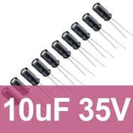 Robocombo 10uF 35V 10 Adet Elektrolitik Kondansatör