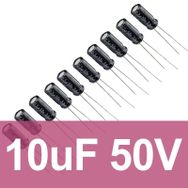 Robocombo 10uF 50V 10 Adet Elektrolitik Kondansatör