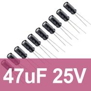 Robocombo 47uf 25V 10 Adet Elektrolitik Kondansatör