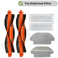 Robotyedek Xiaomi Mop Pro Styj02ym Beyaz Uyumlu 6 Parça Set Yedek Fırça Hepa Filtre Mop