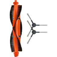Robotyedek Xiaomi Mop Pro Styj02ym Siyah Uyumlu 3 Parça Set Yedek Ana Fırça ve Yan Fırça