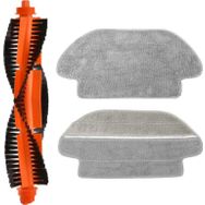 Robotyedek Xiaomi Mop Pro Styj02ym Siyah Uyumlu 3 Parça Yedek Ana Fırça ve Mop