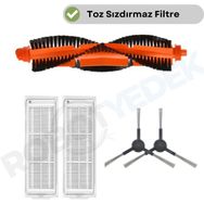 Robotyedek Xiaomi Mop Pro Styj02ym Siyah Uyumlu 5 Parça Set Yedek Mopsuz Fırça Hepa Filtre
