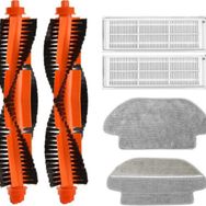 Robotyedek Xiaomi Mop Pro Styj02ym Siyah Uyumlu 6 Parça Set Yedek Fırça Hepa Filtre Mop