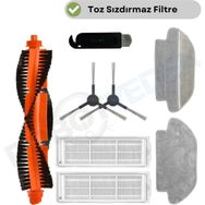 Robotyedek Xiaomi Mop Pro Styj02ym Siyah Uyumlu 8 Parça Set Yedek Fırça Hepa Filtre Mop