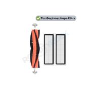 Robotyedek Xiaomi Vacuum Mop 2 Ultra Uyumlu 3 Parça Yedek Ana Fırça ve Hepa Filtre