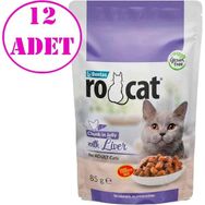 Rocat Ciğerli 12x85 gr Yaş Kedi Maması