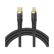 Rock Z21 33 W USB-C to Lightning PD 3 A 1.2 m Siyah Altın Uçlu Örgü Şarj ve Data Kablosu