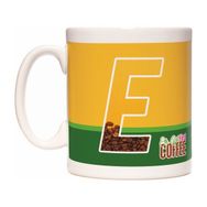 Rock'n Fox E Harfli Kahve Tasarımlı Baş Harf First Coffee Kupa Bardak