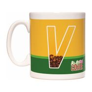 Rock'n Fox V Harfli Kahve Tasarımlı Baş Harf First Coffee Kupa Bardak
