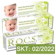 Rocs Kids 2x35 ml 0-3 Yaş Papatya Yutulabilir Bebek Diş Macunu