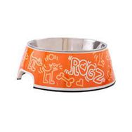 Rogz 700 ml Turuncu Bowlz Bubble Doodle Karışık Desenli Kedi ve Köpek Mama ve Su Kabı