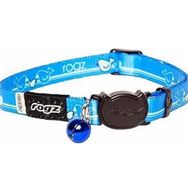 Rogz Catz KiddyCat Halsband Kılçık Desenli Dokuma Mavi 1.1x20-31 cm Small Kedi Boyun Tasması