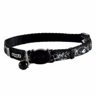 Rogz Kedi Desenli Siyah 11 mm Boyun Tasması