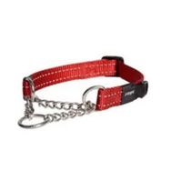 Rogz Utility Control Chain Halsband Kontrol Zincirli Kırmızı Medium 1.6x31-45 cm Köpek Boyun Tasması