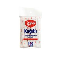 Roll Up Tekli Sarım 11 cm 100'lü Ahşap Karıştırıcı