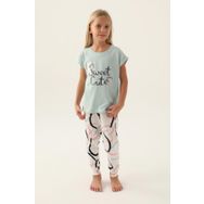 RolyPoly Yeşil Kız Çocuk Pijama Takımı