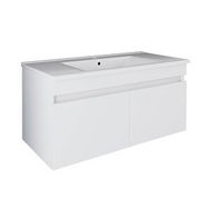Roomart LD3 Ayaksız 2 Kapaklı Lavabolu Beyaz 100 cm Mdf Banyo Dolabı