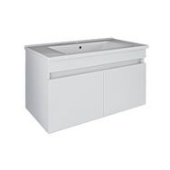 Roomart LD3 Ayaksız 2 Kapaklı Lavabolu Beyaz 85 cm Mdf Banyo Dolabı