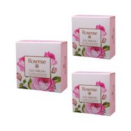 Rosense 3x100 gr Gül Yapraklı Kare Sabun