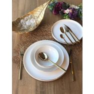 Rossev Modern Gold 6 Kişilik 24 Parça Yemek Takımı