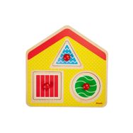 Rossie Geometrik Ev Ahşap İlk Yapboz