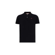 Routefield Patriot Dar Kalıp Düz Siyah Erkek Polo T-shirt