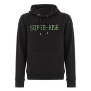 Routefield RFHARDY2122 Hardy Kapüşonlu Normal Kalıp Desenli Siyah Erkek Sweatshirt