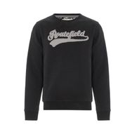 Routefield RFHOOK2122 Hook Bisiklet Yaka Normal Kalıp Desenli Siyah Erkek Sweatshirt