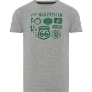 Routefield RFTRUCK23-23394 Truck Gri Erkek T-shirt