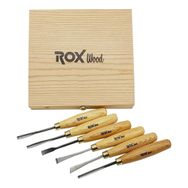 Rox Wood 6 Parça Ahşap Kutulu Ahşap Oyma İskarpela Seti