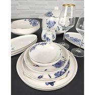 Roy King DSN 042 Blue Blanch 12 Kişilik 60 Parça Bone China Porselen Yemek Takımı