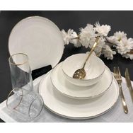 Roy King DSN 045 Gold Slender 6 Kişilik 24 Parça Porselen Yemek Takımı