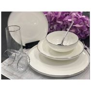 Roy King DSN 046 Silver Slender 6 Kişilik 24 Parça Bone China Yemek Takımı