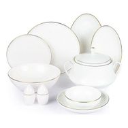 Roy King DSN048 Gold Thin 12 Kişilik 55 Parça Bone China Yemek Takımı